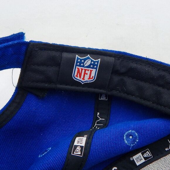 New Era Mens Hat Blue Strapback NFL New York Giants 9Forty Football Cap - Picture 10 of 13